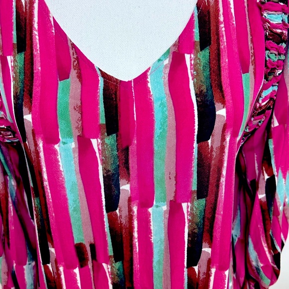 JODIFL Boutique Striped Blouse Size M - Picture 8 of 8